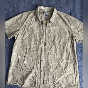 NWOT American Rag XXL short sleeve gray button down casual shirt.